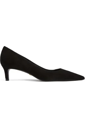 Stuart Weitzman Schoenen, Dames, Zwart, 36 EU, Suède, Tijdloze Verfijning met 50mm Hak