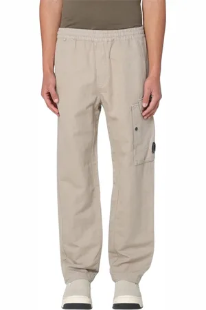 C.P. Company Broeken, Heren, , XL, Linnen, Militair-geïnspireerde Casual Linnen Broek