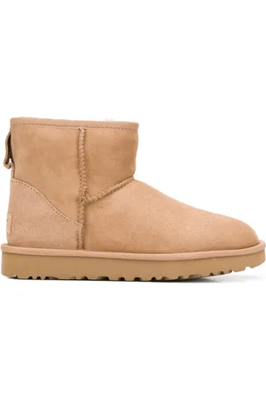 UGG Schoenen, Dames, , 36 EU, Leer, Bruine Shearling Enkellaarzen