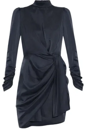 ZIMMERMANN Kleedjes, Dames, Blauw, M, Navy Draped Mini Dress