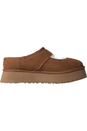 UGG Schoenen, Dames, Bruin, 37 EU, Leer, Platform Mary Jane Schoenen