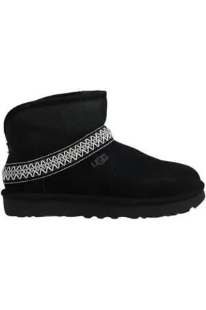 UGG Schoenen, Dames, Zwart, 37 EU, Leer, Suede Enkellaarzen Damescollectie