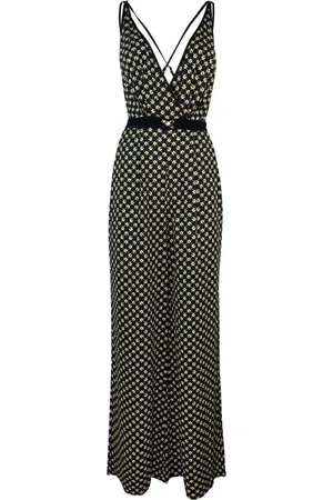 Elisabetta Franchi Jumpsuits & Playsuits, Dames, Zwart, L, Slim Fit Broek met Strik