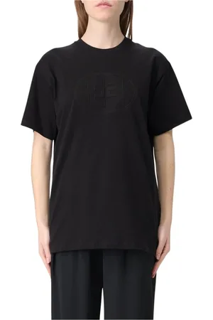 Elisabetta Franchi Tops, Dames, Zwart, XS, Katoen, Geborduurd Logo Polo Shirt