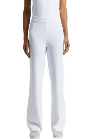 PESERICO SIGN Broeken, Dames, Wit, M, Katoen, Broek van puur katoenen compact garen