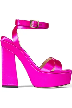 Jimmy Choo Schoenen, Dames, Roze, 36 EU, Leer, Platform Sandalen