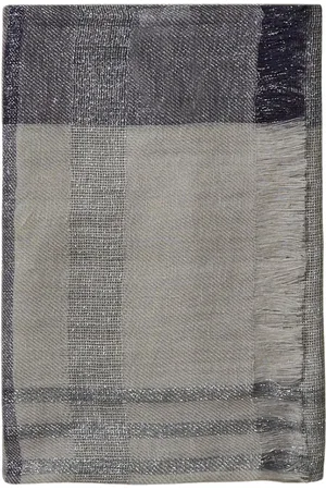 PESERICO SIGN Accessoires, Dames, Grijs, ONE Size, Linnen, Linnen, viscose en Lurex sjaal