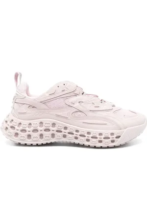 Gucci Schoenen, Dames, Roze, 36 EU, Roze Chunky Sole Lace-Up Sneakers