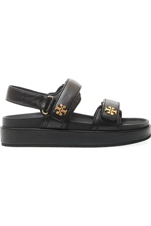 Tory Burch Schoenen, Dames, Zwart, 40 EU, Leer, Kira Sport Sandalen