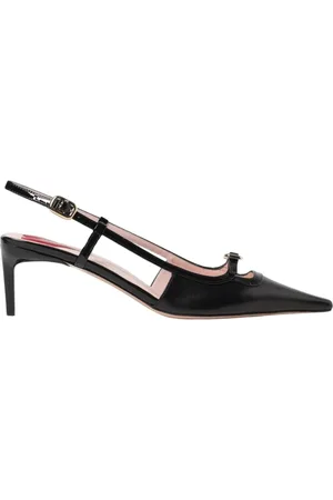 Roger Vivier Schoenen, Dames, Zwart, 36 1/2 EU, Zwarte Lakleren Hoge Hakken