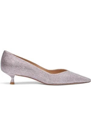 Stuart Weitzman Schoenen, Dames, Roze, 36 1/2 EU, Elegante Pump met Puntneus en Kitten Heel