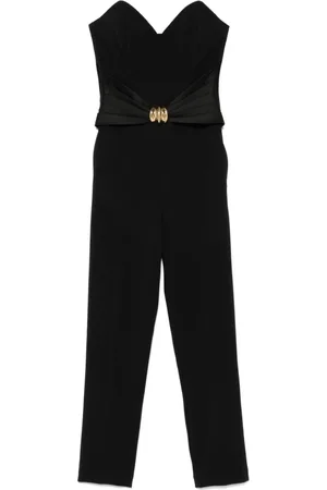Elisabetta Franchi Jumpsuits & Playsuits, Dames, Zwart, XL, Zwarte Jurken voor Vrouwen
