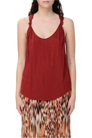 Isabel Marant Tops, Dames, Rood, S, Ruche Detail Bordeaux Top