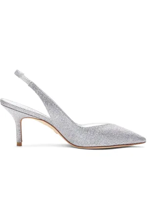 Stuart Weitzman Schoenen, Dames, Grijs, 39 EU, Leer, EVA 75 Slingback