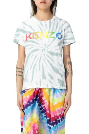 Kenzo Tops, Dames, Veelkleurig, M, Mint Grafische Print Casual T-Shirt