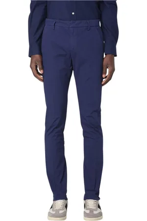 Dondup Broeken, Heren, Blauw, W40, Slim Fit Blauwe Chinos Broek