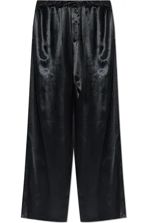 Salvatore Ferragamo Broeken, Heren, Zwart, W42, Satijn, Losvallende satijnen broek