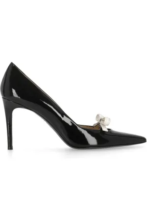 Stuart Weitzman Schoenen, Dames, Zwart, 37 EU, Leer, Felicity BOW 85 Pump