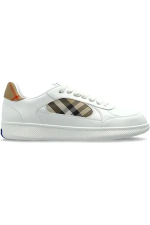 Burberry Schoenen, Heren, Wit, 42 1/2 EU, Leer, Sportschoenen Terrace