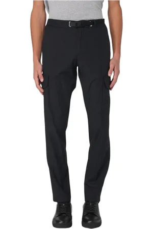 White Sand Broeken, Heren, Zwart, M, Zwarte Cargo Broek met Trekkoord Taille
