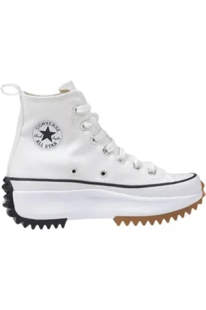 Converse Schoenen, Dames, Wit, 40 EU, Hoge stoffen sneakers met gevormde zool