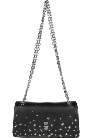 Marc Jacobs Tassen, Dames, Zwart, ONE Size, Leer, Stijlvolle Ketting Portemonnee