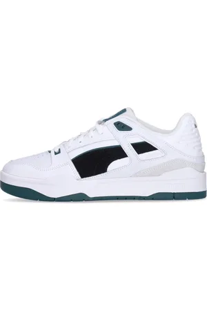 PUMA Schoenen, Heren, Wit, 46 EU, Suède, Lage Suède Slipstream Sneaker Wit/Zwart/Groen