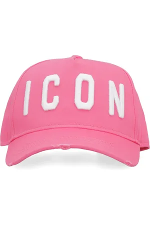 Dsquared2 Accessoires, Dames, Roze, ONE Size, Katoen, Baseballpet met Logo in Reliëf