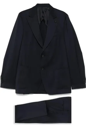 LARDINI Pakken, Heren, Zwart, 2Xl, Wol, Elegant Wollen Pak voor Mannen
