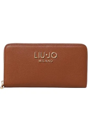 Liu Jo Accessoires, Dames, Bruin, ONE Size, Leer, Bruin Leren Ritsportemonnee