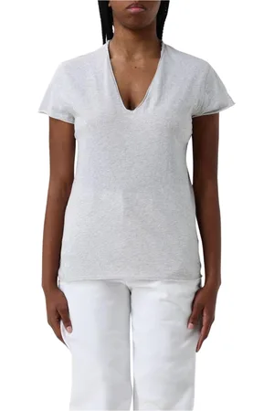 Zadig & Voltaire Tops, Dames, Grijs, M, Grijze Grafische Print Casual T-Shirt