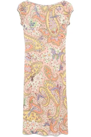 Etro Kleedjes, Dames, Veelkleurig, S, Elegante Midi Jurk voor Diverse Gelegenheden