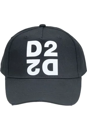 Dsquared2 Accessoires, unisex, Zwart, ONE Size, Katoen, Contrast Logo Baseball Cap