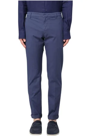 Dondup Broeken, Heren, Blauw, W36, Stijlvolle Roze Stretch Broek