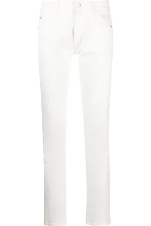 Stella McCartney Broeken, Dames, Wit, W28, Katoen, Slim-Cut Chino`s
