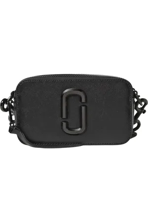 Marc Jacobs Tassen, Dames, Zwart, ONE Size, Leer, Witte Mini Camera Tas Ritssluiting