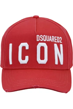 Dsquared2 Accessoires, unisex, Rood, ONE Size, Katoen, Icon Baseballpet met gespsluiting