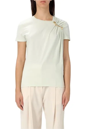 Elisabetta Franchi Tops, Dames, Groen, L, Witte Geknoopte Detail Sweater