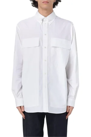 Fendi Overhemden, Heren, Wit, M, Luxe Wit Overhemd Lange Mouwen