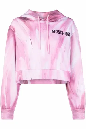 Moschino Sweatshirts & Hoodies, Dames, Roze, XS, Katoen, Roze Katoenen Sweatshirt Sweaters Hoodies