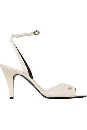 VALENTINO GARAVANI Schoenen, Dames, Wit, 36 EU, Rode Stud Slingback Hak Sandalen