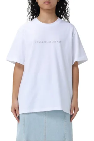 Stella McCartney Tops, Dames, Wit, S, Katoen, Witte Katoenen T-shirt