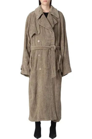 Balenciaga Mantels, Dames, , S, Katoen, Luxe Katoenen Trenchcoat