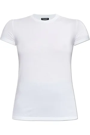 Dsquared2 Tops, Dames, Wit, M, T-shirt uit de Underwear Collectie