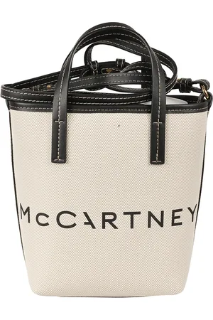 Stella McCartney Tassen, Dames, , ONE Size, Katoen, Eco Salt And Pepper Bucket Bag