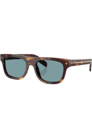 Prada Accessoires, unisex, Bruin, ONE Size, Leer, Klassieke Havana Zonnebril