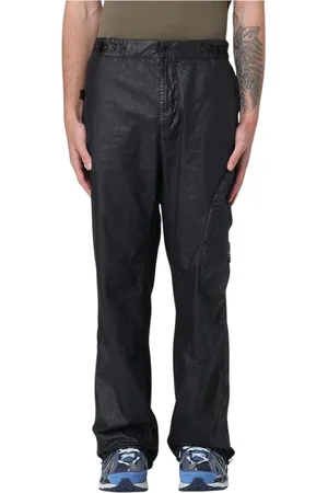 Stone Island Broeken, Heren, Zwart, W32, Zwarte Cargo Broek voor Mannen