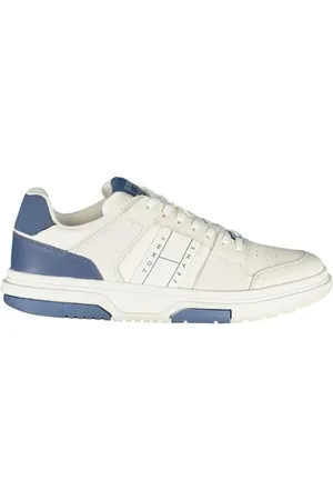 Tommy Hilfiger Schoenen, Heren, Wit, 40 EU, Polyester, Witte Polyester Sneakers voor Mannen