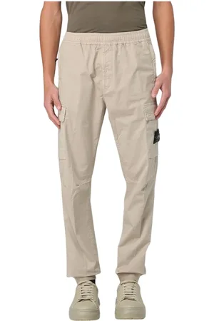 Stone Island Broeken, Heren, , W32, Katoen, Cargo Broek met Relaxte Pasvorm