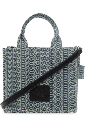 Marc Jacobs Tassen, Dames, Blauw, ONE Size, Denim, Blauwe Denim Micro Tote Schoudertas